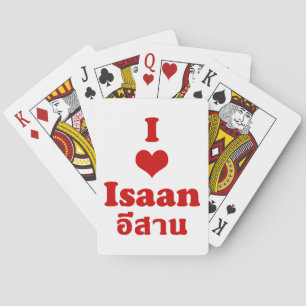 I Love (Heart) Isaan Poker Cards