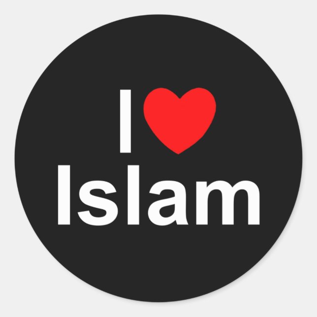 I Love (Heart) Islam Classic Round Sticker (Front)