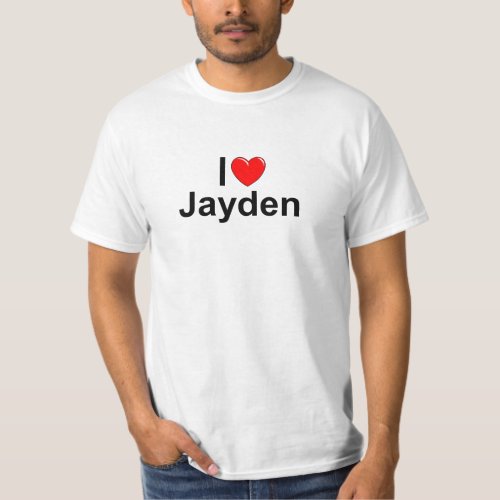I Love Heart Jayden T_Shirt