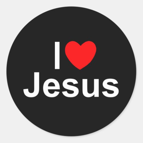 I Love Heart Jesus Classic Round Sticker