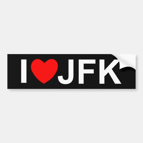 I Love Heart JFK Bumper Sticker