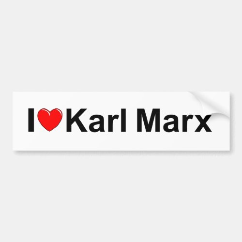 I Love Heart Karl Marx Bumper Sticker
