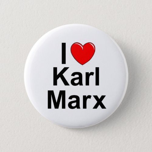 I Love Heart Karl Marx Pinback Button