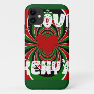 I Love Heart Kenya: Dynamic Flag Art iPhone 11 Case