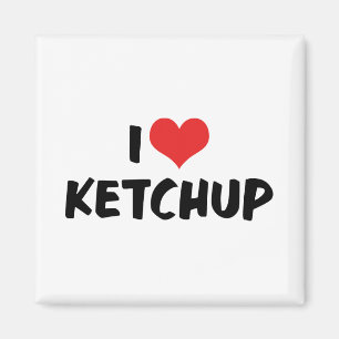 I Love Heart Ketchup - Catsup Lover Magnet