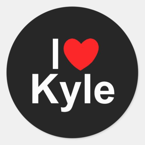 I Love Heart Kyle Classic Round Sticker