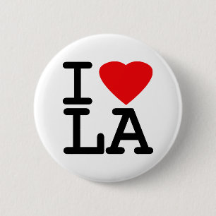 I Love Heart LA Button