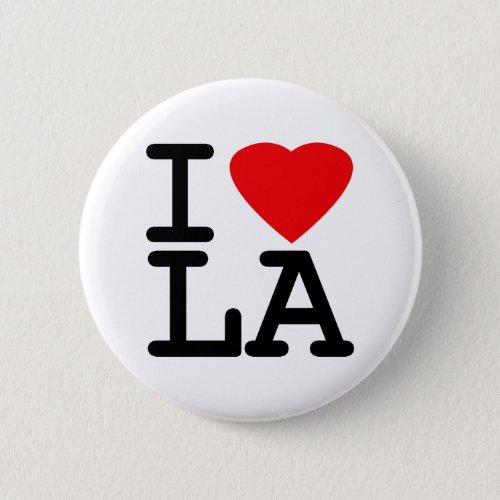 I Love Heart LA Button