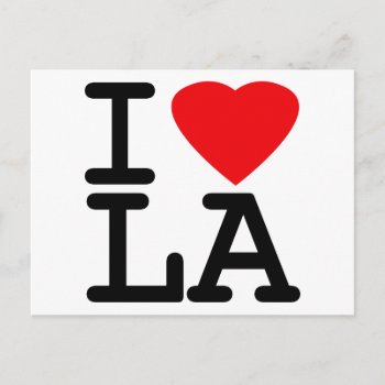 I Love Heart La Postcard by allworldtees at Zazzle