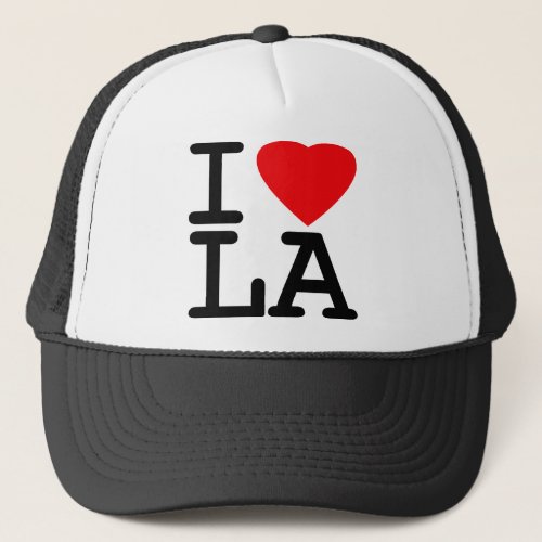 I Love Heart LA Trucker Hat