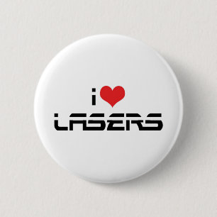 I Love Heart Lasers - Science & Technology Lovers Button