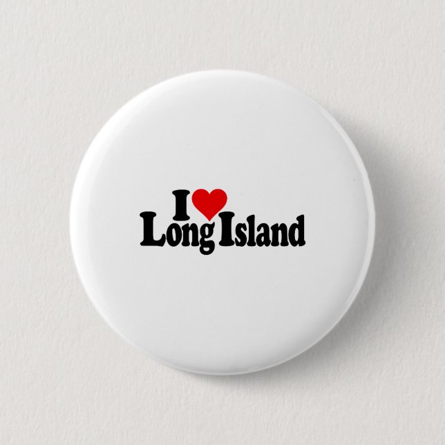 I Love Heart Long Island _1  Button (Front)