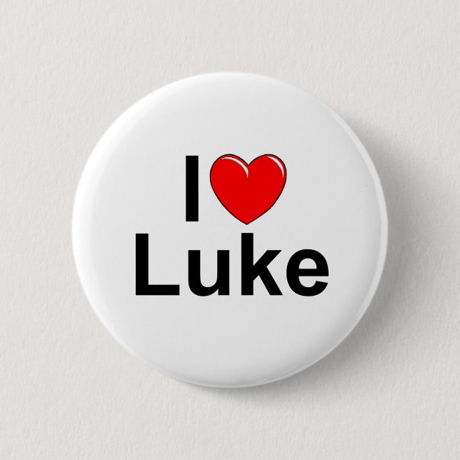 I Love (Heart) Luke Button (Front)
