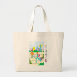 I love (heart) Manhattan, NY Large Tote Bag