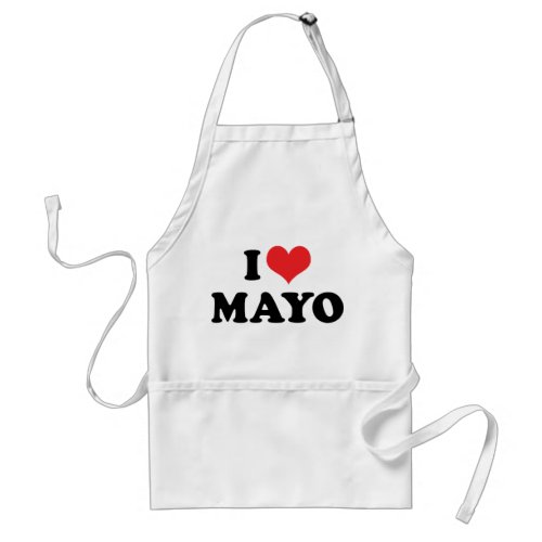 I Love Heart Mayo _ Mayonnaise Lover Adult Apron