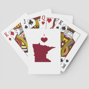 I Love (Heart) Minnesota Poker Cards