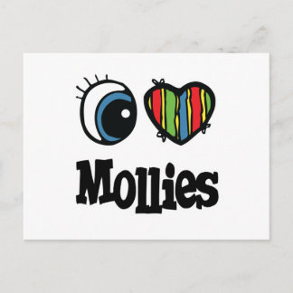 I Love (Heart) Mollies Postcard