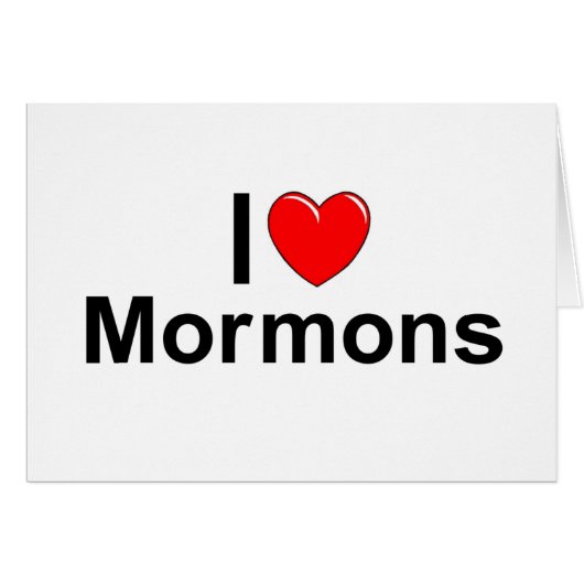 I Love (Heart) Mormons Cards (Front Horizontal)