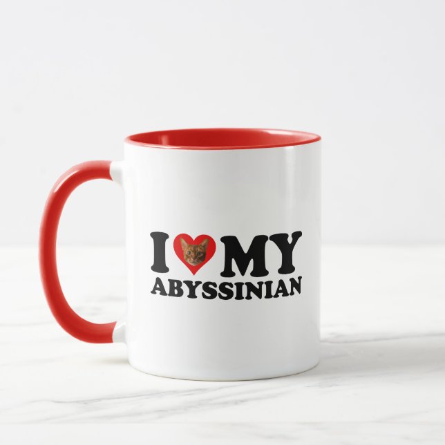 I Love (Heart) My Abyssinian Mug (Left)