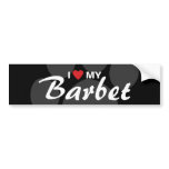 I Love (Heart) My Barbet Bumper Sticker