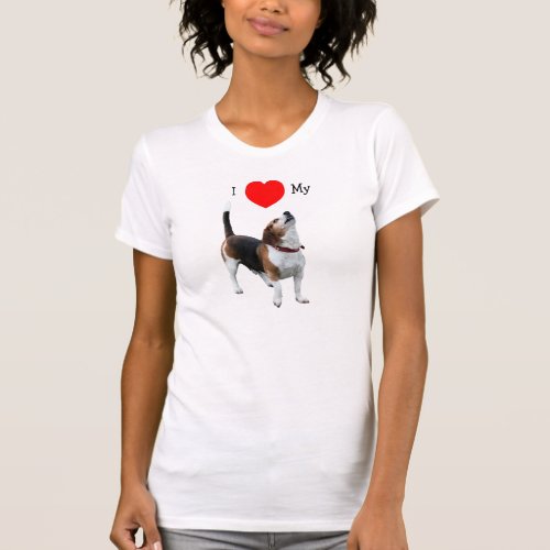I Love Heart My Beagle Dog T_Shirt