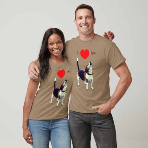 I Love Heart My Beagle Dog  T_Shirt