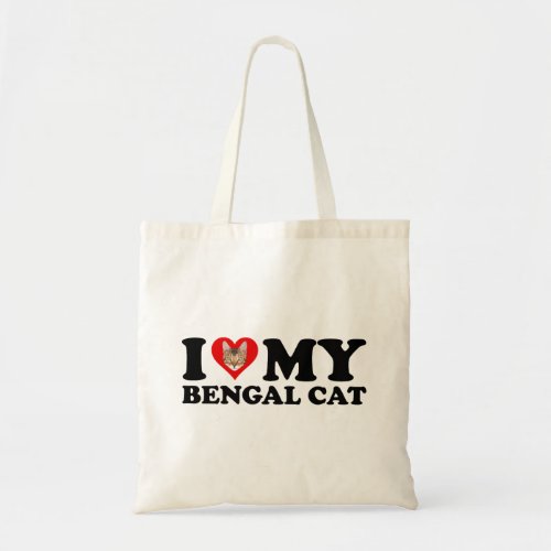 I Love Heart My Bengal Cat Tote Bag
