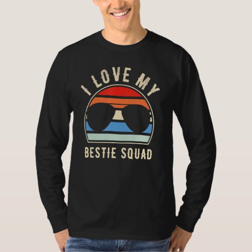 I Love Heart My Bestie Squad Best Friend With Hear T_Shirt