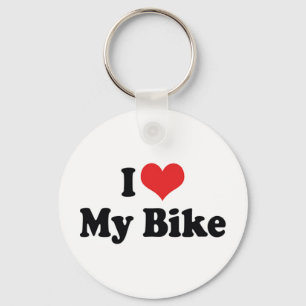 I Love Heart My Bike - Bicycle Motorcycle Lover Keychain