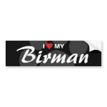 I Love (Heart) My Birman Bumper Sticker