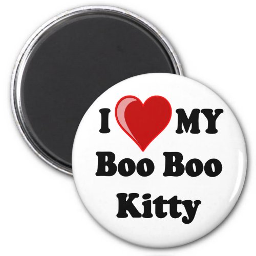 I Love Heart My Boo Boo Kitty Cat Magnet