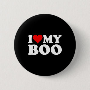 I Love Heart My Boo Bybe E Boyfriend Girlfriend  Button