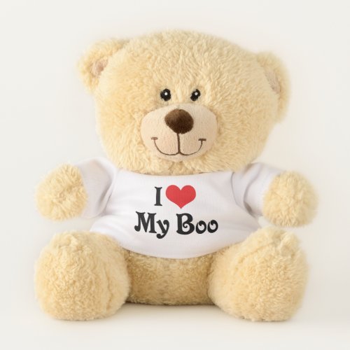 I Love Heart My Boo Teddy Bear