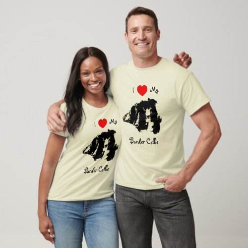 I Love Heart My Border Collie Dog  T_Shirt