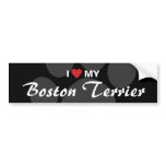 I Love (Heart) My Boston Terrier Breed Bumper Sticker
