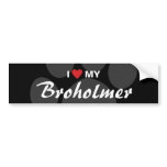 I Love (Heart) My Broholmer Bumper Sticker