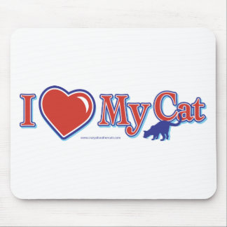 I Love Heart My Cat Mouse Pad