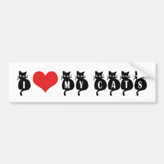 I Love My Cat Bumper Stickers - Car Stickers | Zazzle