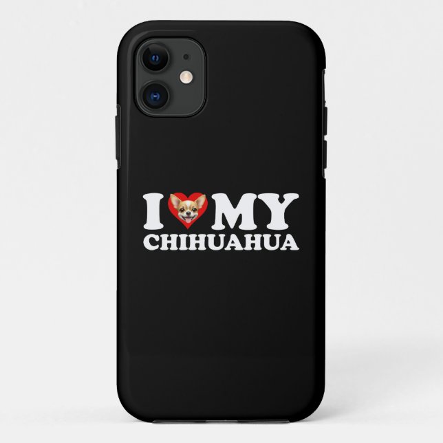 I Love (Heart) My Chihuahua Case-Mate iPhone Case (Back)