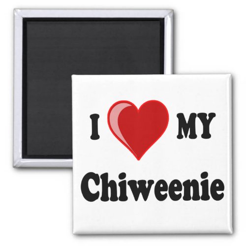 I Love Heart My Chiweenie Dog Magnet