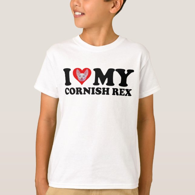 I Love (Heart) My Cornish Rex T-Shirt (Front)