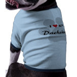 I Love (Heart) My Dachshund Pawprint T-Shirt