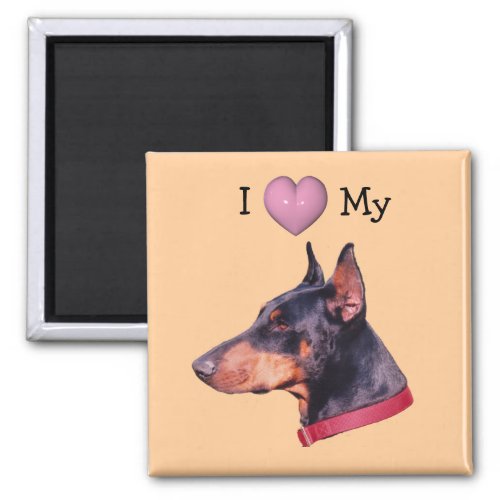 I Love Heart My Doberman Dog Magnet