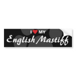 I Love (Heart) My English Mastiff Breed Bumper Sticker