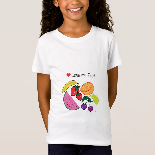 I Love (Heart) My Fruit...Cute T-Shirt (Front)