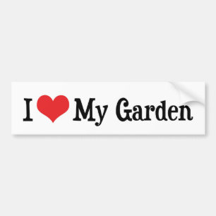 I Love Heart My Garden - Flower Vegetable Garden Bumper Sticker