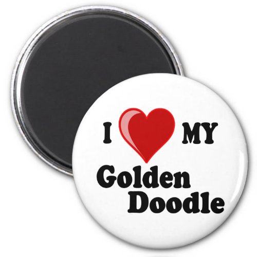 I Love Heart My Golden Doodle Dog Magnet
