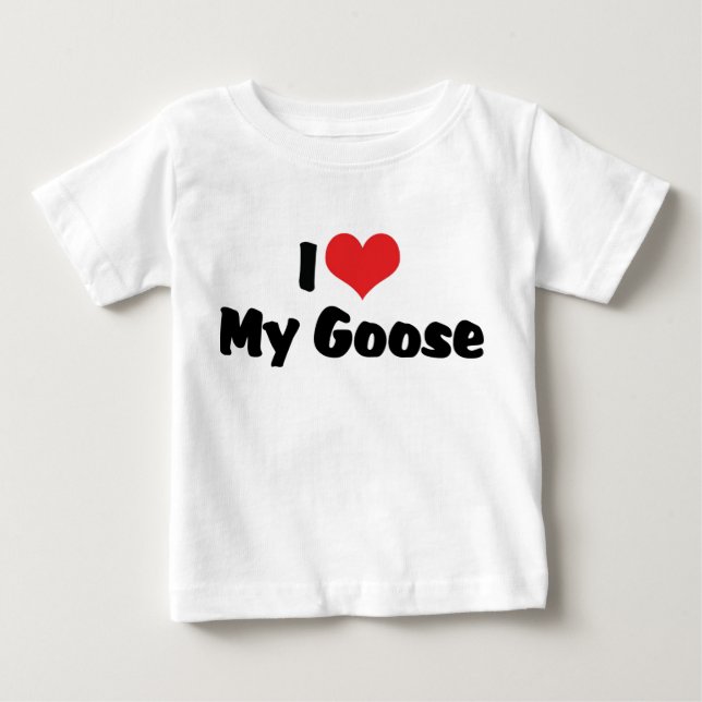 I Love Heart My Goose - Bird Lover Baby T-Shirt (Front)