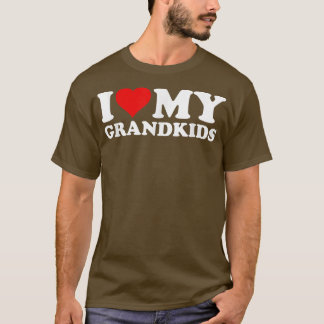 I LOVE HEART MY GRANDKIDS GRANDCHILDREN GRAND DAUG T-Shirt