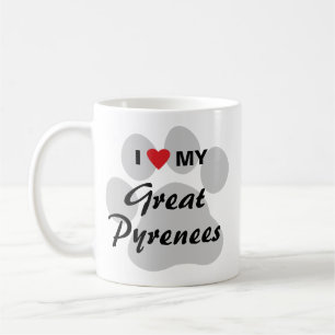 I Love (Heart) My Great Pyrenees Coffee Mug